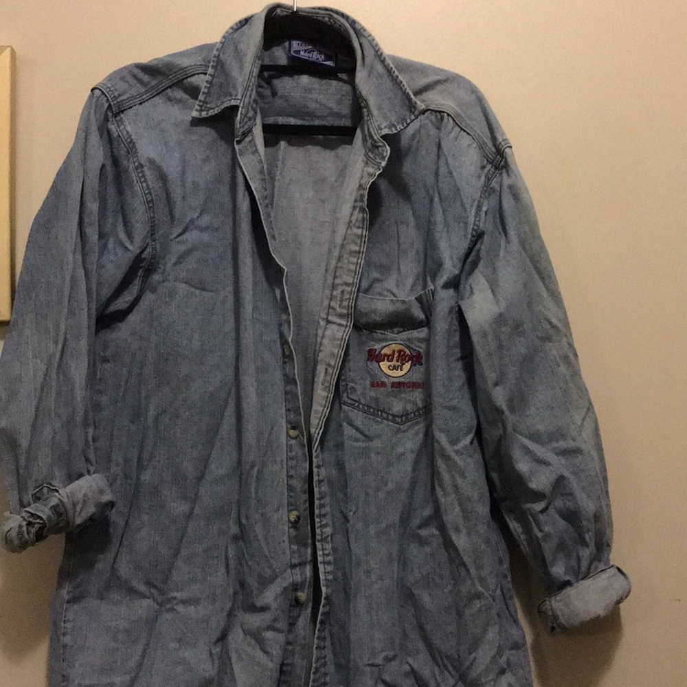Oversized Hard Rock Jean Button Down